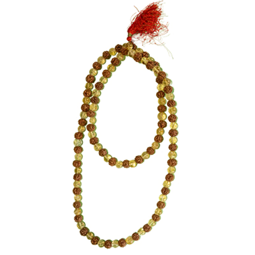Crystal rudraksh mala