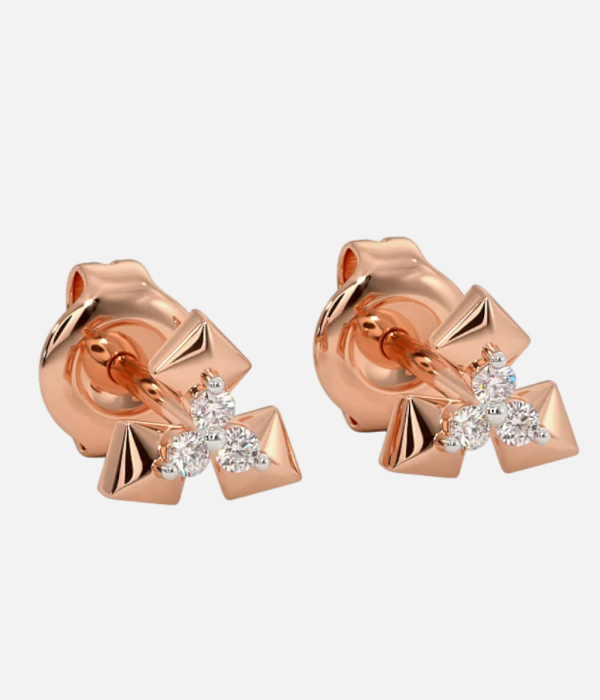 Rose Gold Diamond Earrings