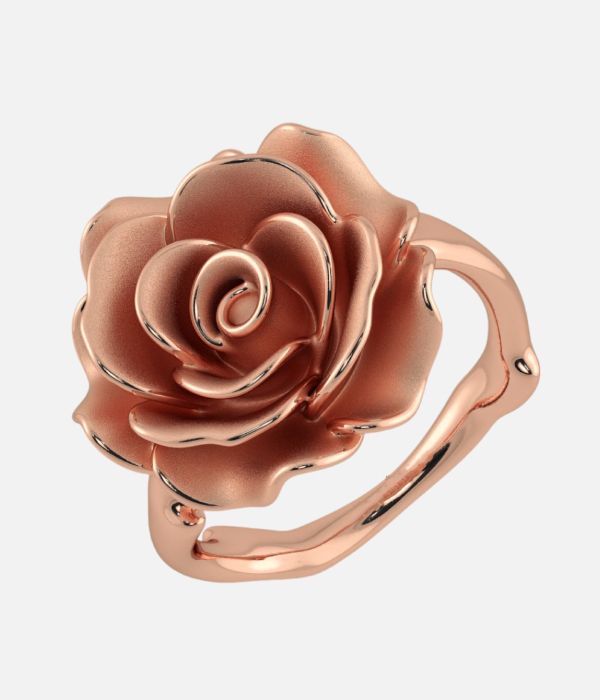 Rose Gold Floral Ring