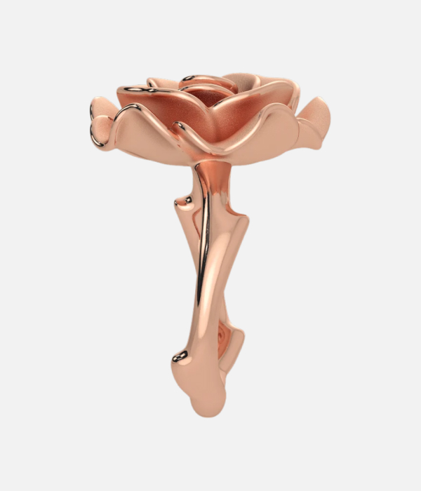 Rose Gold Floral Ring