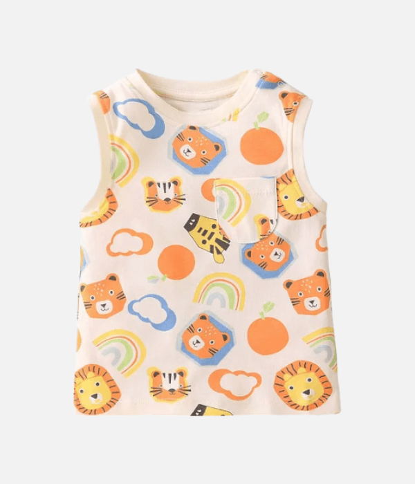Printed Sleeveless T-Shirts