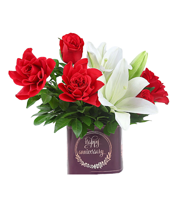 Lily Roses Vase