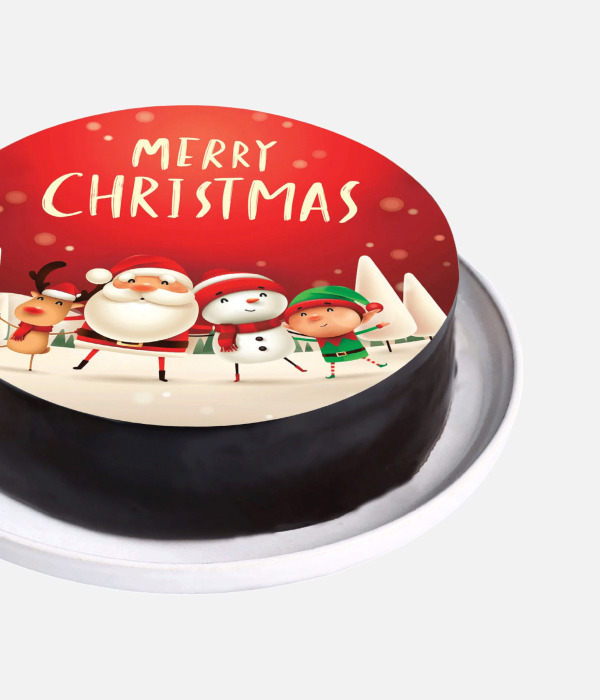 Merry Christmas Poster Cake